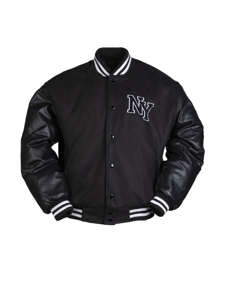 Blouson Mil-Tec NY Baseball ouaté 200 g/m² avec manches en similicuir et bords-côtes
