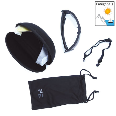 Lunettes de soleil monture TR90 verres 2 mm antibuée et traités antirayures