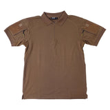 Polo tactique col à glissière coton polyester élasthanne deux poches de manche