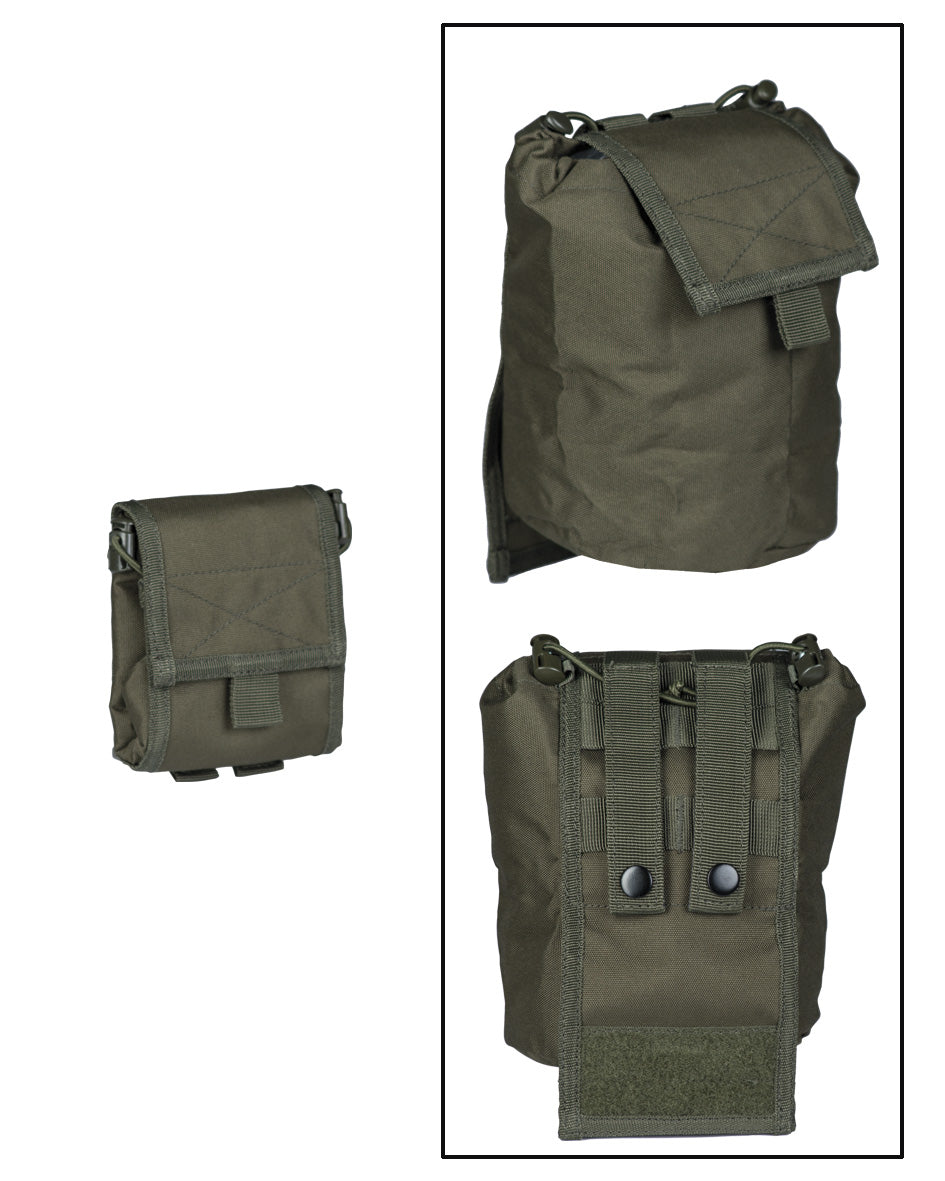 Pochette fourre-tout pliable Mil-Tec en polyester format replié 11 x 4 x 13 cm MOLLE