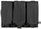 Porte-chargeur triple MOLLE MFH à quatre sangles de fixation, 25 x 19 x 5 cm