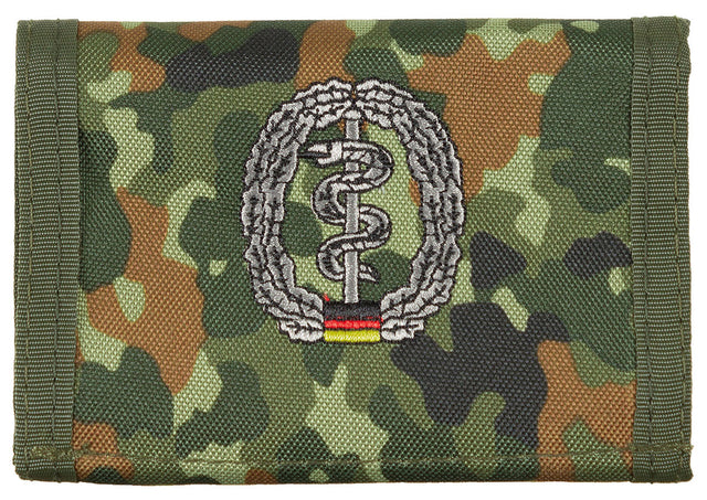 Portefeuille type BW MFH 14,5 x 10 cm avec deux pochettes porte-cartes et insigne