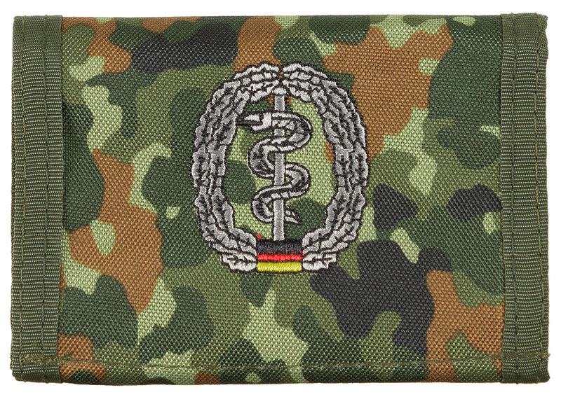 Portefeuille type BW MFH 14,5 x 10 cm avec deux pochettes porte-cartes et insigne