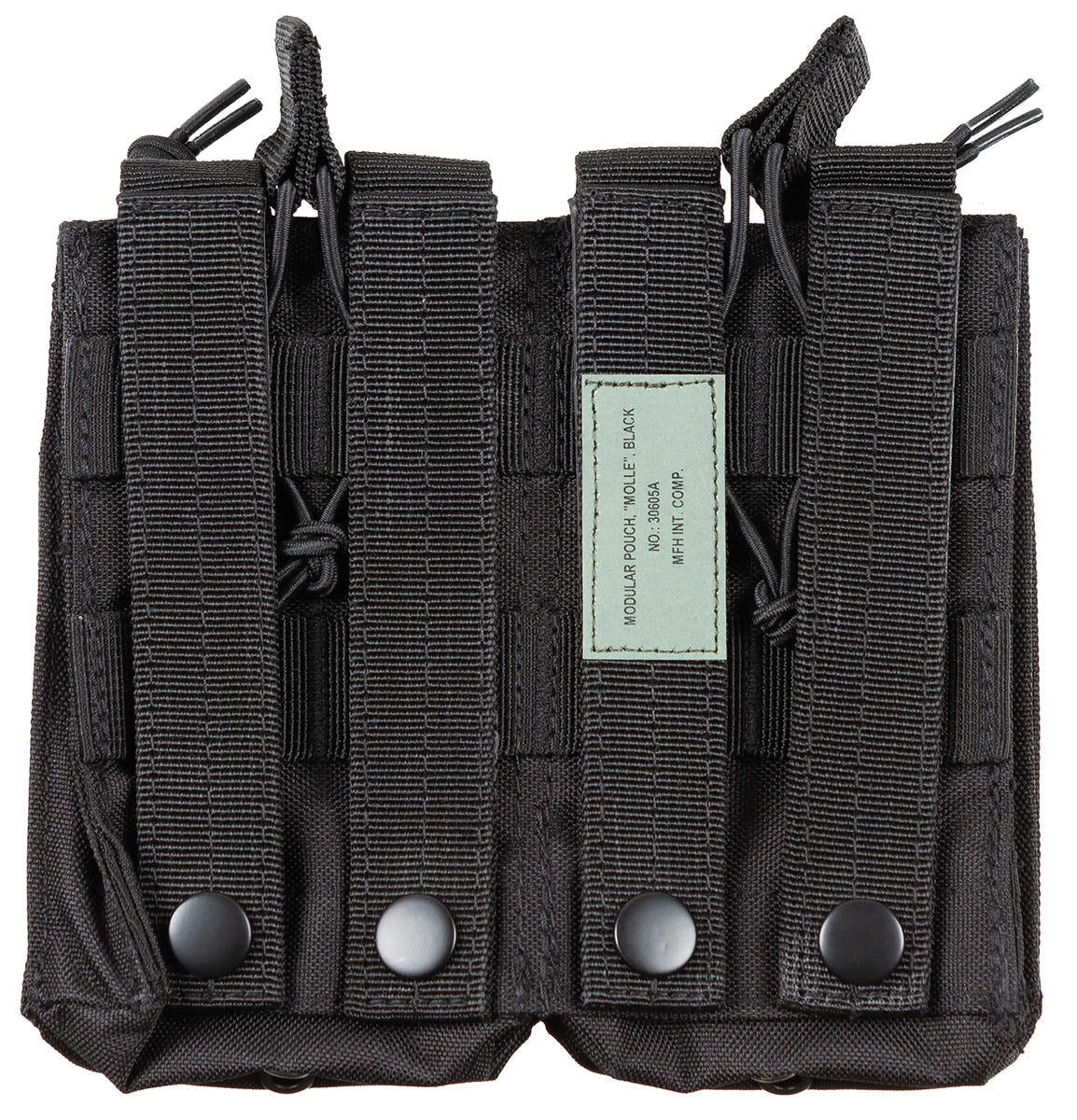 Pochette modulaire MOLLE MFH à quatre compartiments à cordon, 16 x 15 cm
