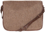 Sacoche bandoulière suisse PureTrash laine 600 g/m² 40 x 30 cm sangle simili cuir