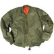Blouson Mil-Tec type US MA1 Basic en nylon ouaté avec poche de bras à porte-crayons