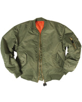 Blouson Mil-Tec type US MA1 Basic en nylon ouaté avec poche de bras à porte-crayons