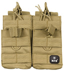 Pochette modulaire MOLLE MFH à quatre compartiments à cordon, 16 x 15 cm