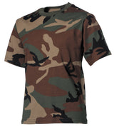 T-shirt enfant MFH manches courtes en coton jersey 170 g/m² à col rond renforcé