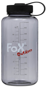 Gourde Fox Outdoor en Tritan 1 L à large ouverture 5,3 cm avec graduation extérieure