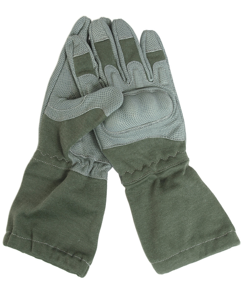 Gants d'intervention Mil-Tec en cuir et aramide Nomex avec coque et manchette