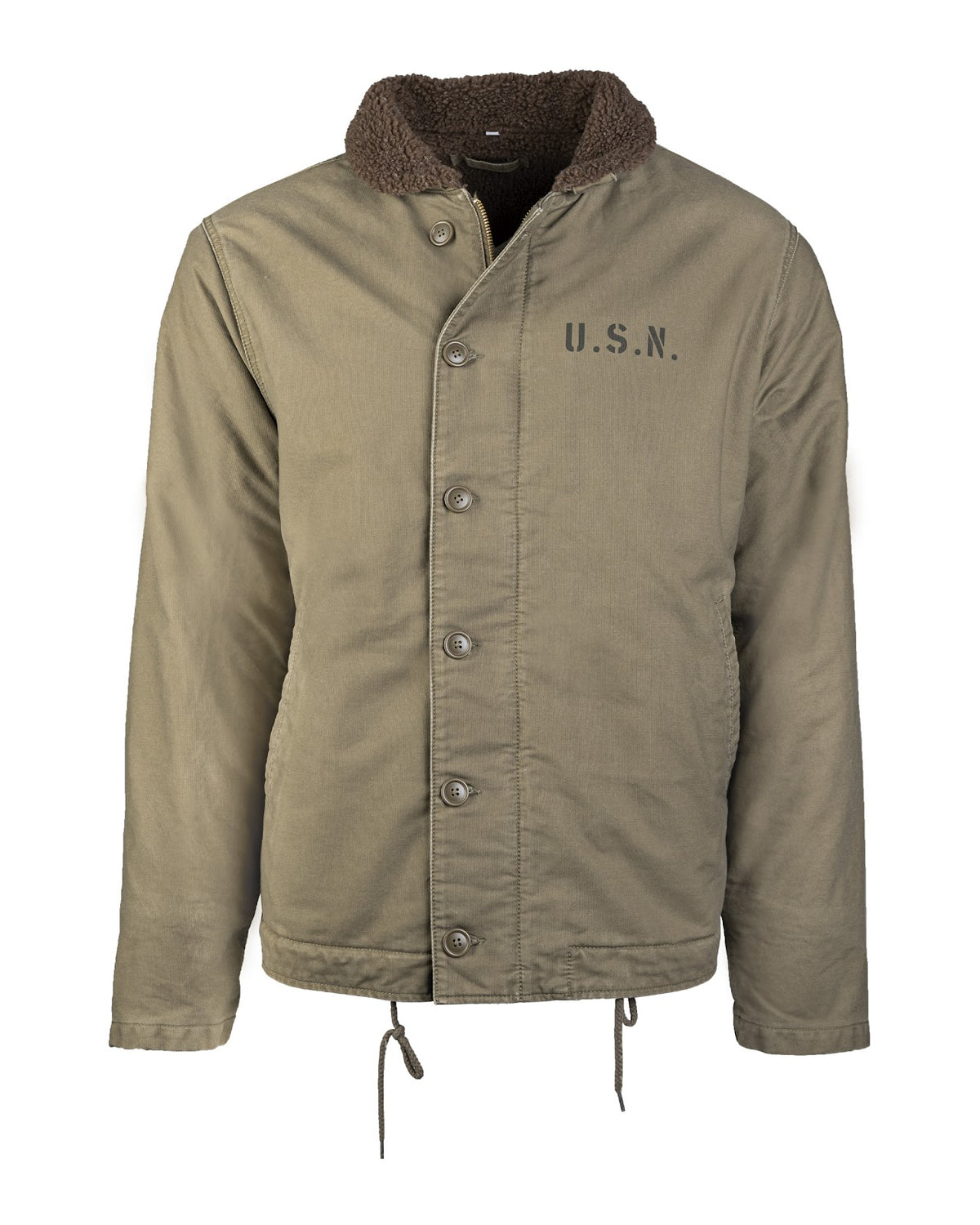 Blouson type US Navy N-1 Mil-Tec en coton avec doublure peluche et glissière métallique