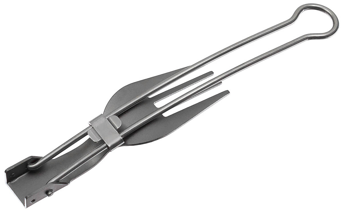 Fourchette pliante Fox Outdoor en titane 22 cm pesant 25 g avec filet de rangement