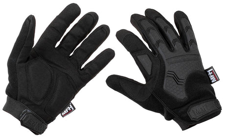 Gants tactiques MFH Professional Attack à pouce et index rabattables, paume renforcée EVA