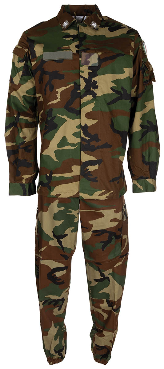 Tenue de campagne italienne élastique à fermeture à glissière à patte boutonnée, surplus comme neuf