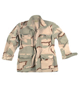 Veste de combat Mil-Tec type US BDU en coton ripstop prélavé avec renforts aux coudes