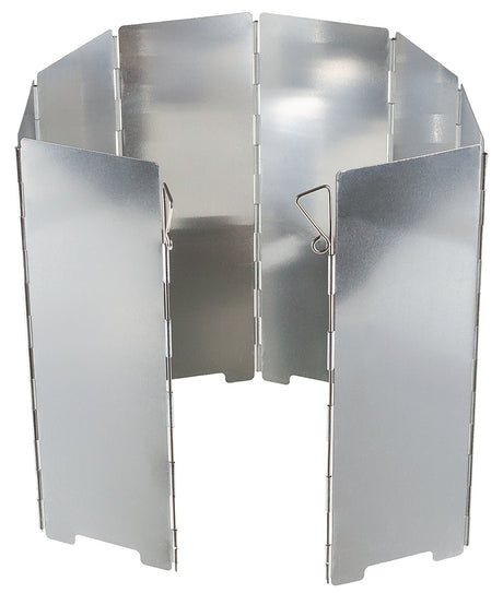 Pare-vent de réchaud pliant Fox Outdoor en aluminium 67 x 24 cm à huit lamelles