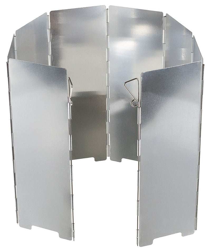 Pare-vent de réchaud pliant Fox Outdoor en aluminium 67 x 24 cm à huit lamelles