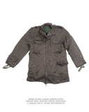 Veste M65 grecque en coton à fermeture à glissière et doublure, stock ancien
