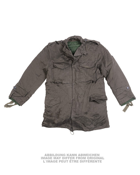Veste M65 grecque en coton à fermeture à glissière et doublure, stock ancien