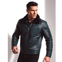 Blouson pilote cuir de vachette pleine fleur doublure et col amovibles