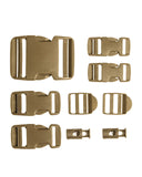 Jeu de boucles de rechange Mil-Tec en polyoxyméthylène 9 pièces de 20 à 50 mm