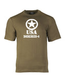 T-shirt imprimé Mil-Tec Allied Star en jersey simple de coton 140 à 145 g/m²