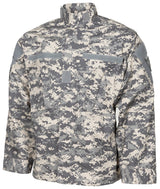 Veste de combat US ACU MFH Rip Stop 100 % coton col montant et poches de manche
