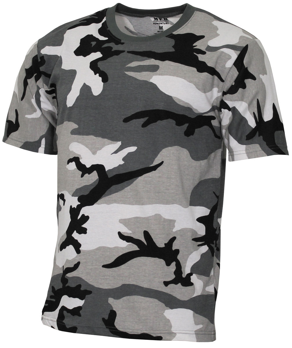 T-shirt US Streetstyle MFH en coton jersey simple 140-145 g/m² col renforcé