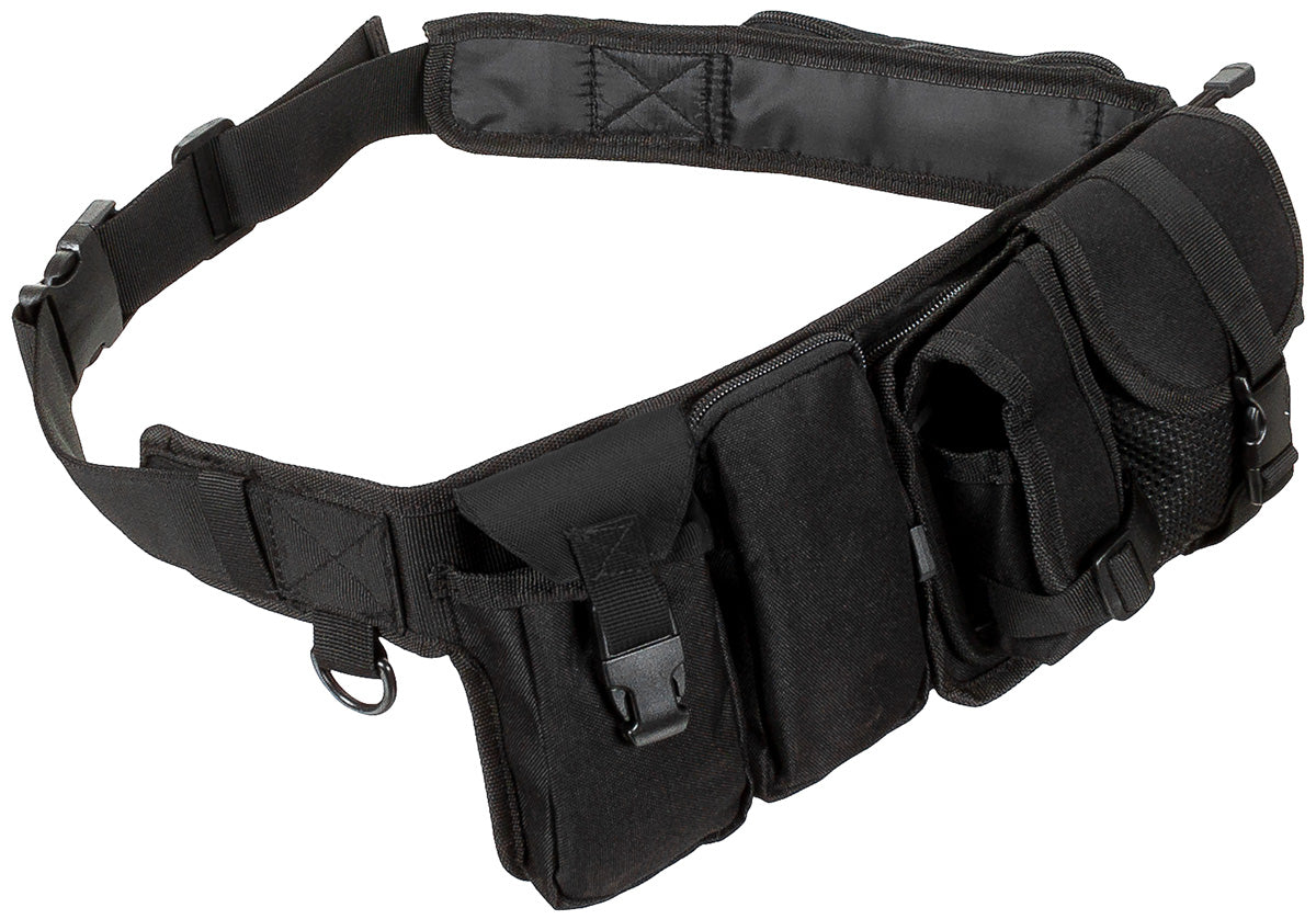 Ceinture-sacoche à six poches MFH en polyester réglable jusqu'à 110 cm
