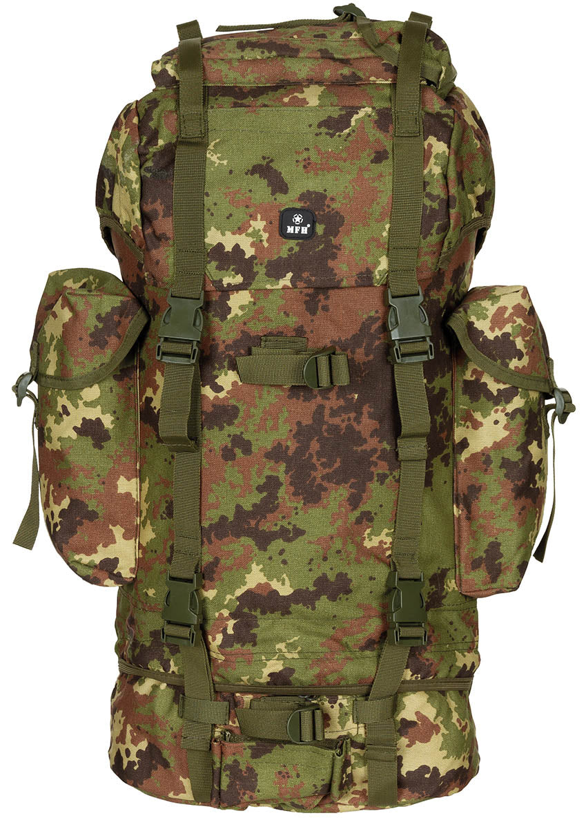 Sac à dos de combat type BW MFH 65 l armature aluminium compartiment bas séparable
