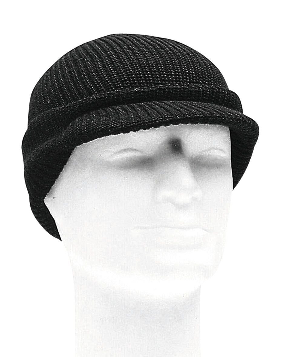 Bonnet type US Watch Cap Mil-Tec en laine avec visière courte pour la saison froide