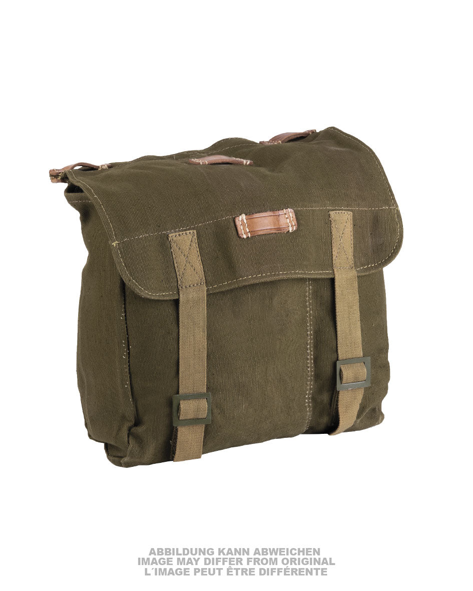 Musette en toile de l'armée roumaine avec bandoulière, surplus d'occasion