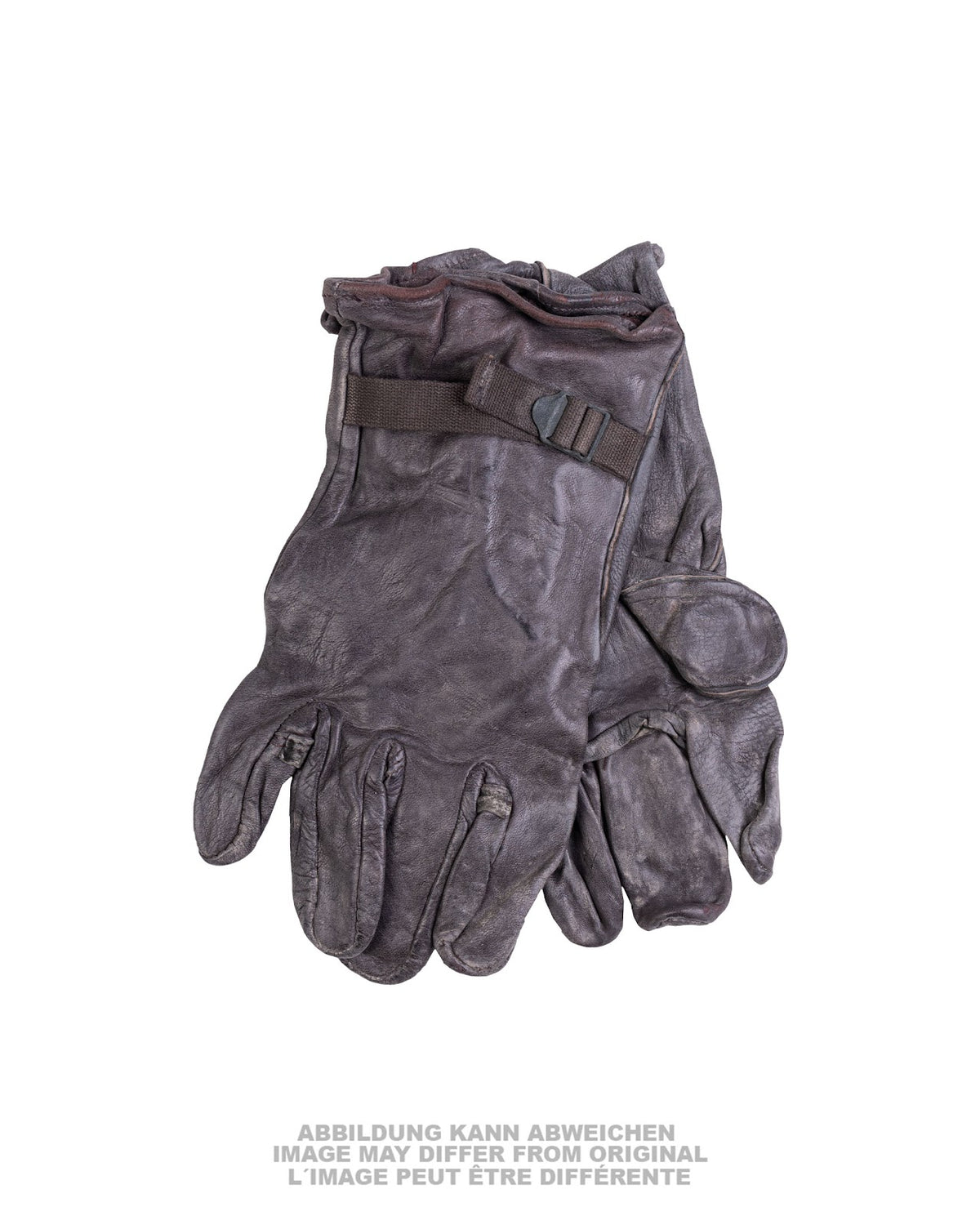 Gants militaires type US modèle M49 en cuir, pièce d'occasion de dotation