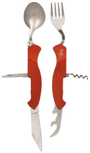 Couvert pliant Fox Outdoor 6 en 1 séparable avec tire-bouchon et décapsuleur