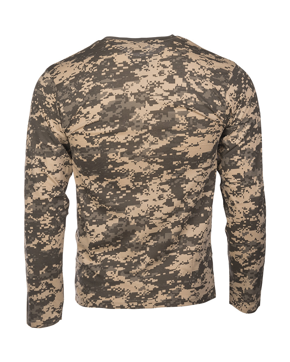 T-shirt à manches longues Mil-Tec en coton jersey simple 145 g/m² à col rond
