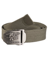 Ceinture Mil-Tec US Navy Seal en polyester 3,8 cm avec boucle métallique à emblème