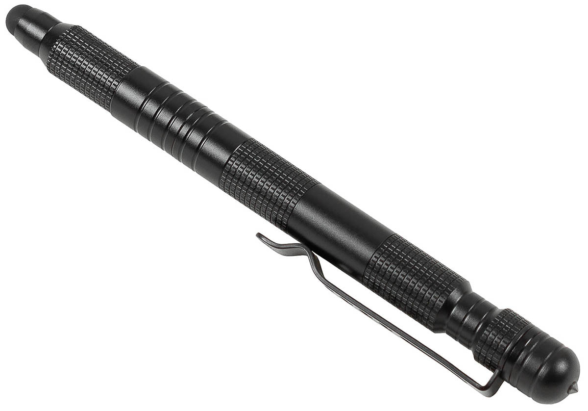Stylo tactique MFH Tactical-Pro 16 cm 53 g brise-vitre, stylet et clé de menottes
