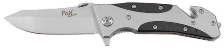 Couteau pliant Fox Outdoor lame 8,5 cm manche métal à inserts synthétiques et ergot