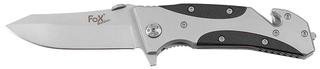 Couteau pliant Fox Outdoor lame 8,5 cm manche métal à inserts synthétiques et ergot