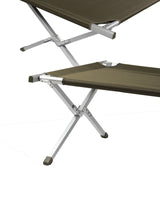 Lit picot type US Mil-Tec en aluminium 210 x 70 cm charge 300 kg avec sac de transport