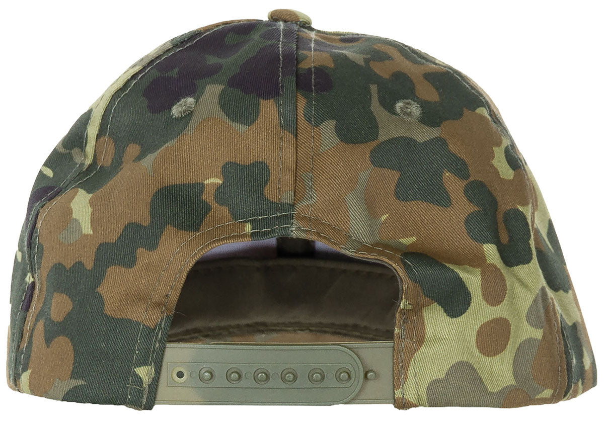 Casquette US MFH réglable en polycoton à visière six piqûres et six œillets