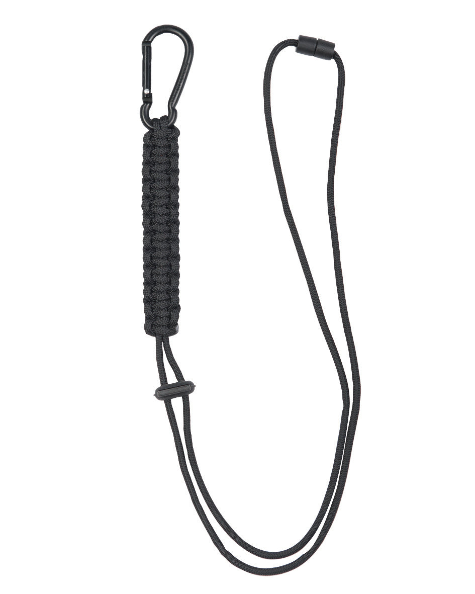 Dragonne Mil-Tec en paracorde 57 cm avec mousqueton aluminium et attache amovible