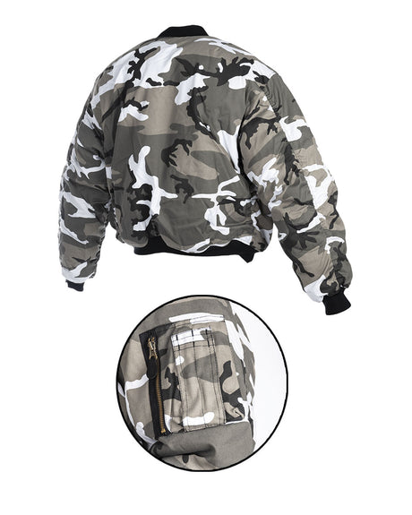 Blouson aviateur type MA1 Mil-Tec matelasse 200 g/m2 avec poche de bras a glissiere