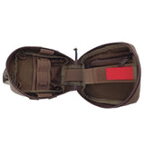 Pochette médicale détachable Cordura 600D ouverture à plat 17 x 13 x 7 cm