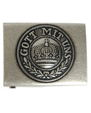 Boucle de ceinturon type prussien Mil-Tec en laiton 45 mm à inscription historique