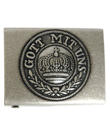 Boucle de ceinturon type prussien Mil-Tec en laiton 45 mm à inscription historique