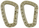 Mousquetons d'accrochage MFH en polyoxyméthylène 7 mm x 8,5 cm, lot de 2