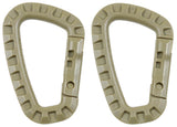 Mousquetons d'accrochage MFH en polyoxyméthylène 7 mm x 8,5 cm, lot de 2