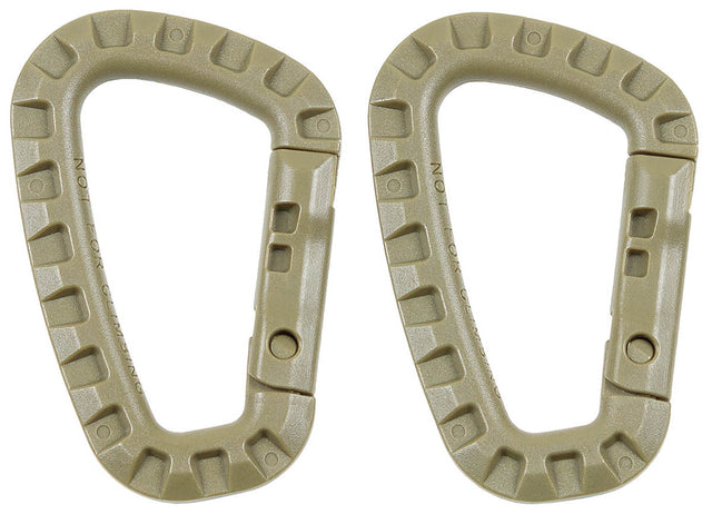 Mousquetons d'accrochage MFH en polyoxyméthylène 7 mm x 8,5 cm, lot de 2